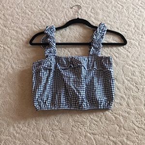 LA Hearts ruffled strapped crop top